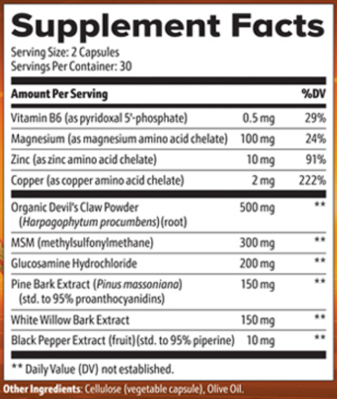 JointGlide Supplement Fact